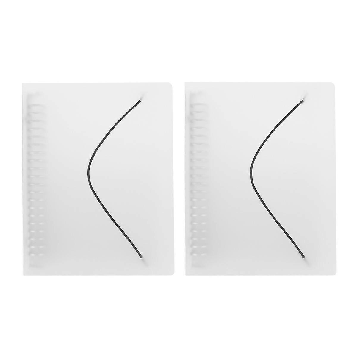 Clip Boards Document Holder for School Use Round Corners 20 Holes PP Material Writing Support 2Pcs