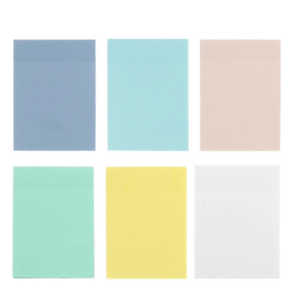 Plastic Memo Notes Note Stickers Student Accessory Cyan Portable 6Pcs