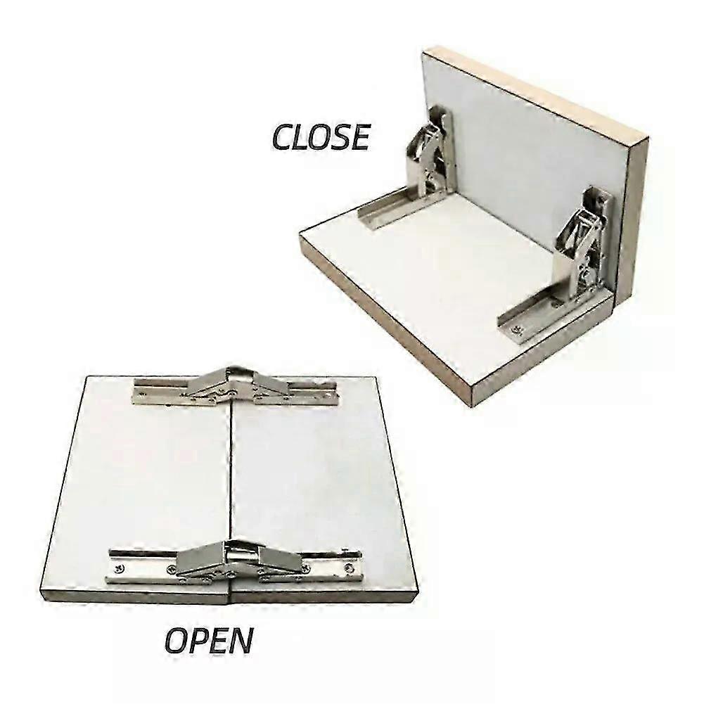 2PCS 90 Degree Self-Locking Folding Hinges Table Legs Brackets 180 Degree Flat Spring Countertop Support Folding Hinge Hardware