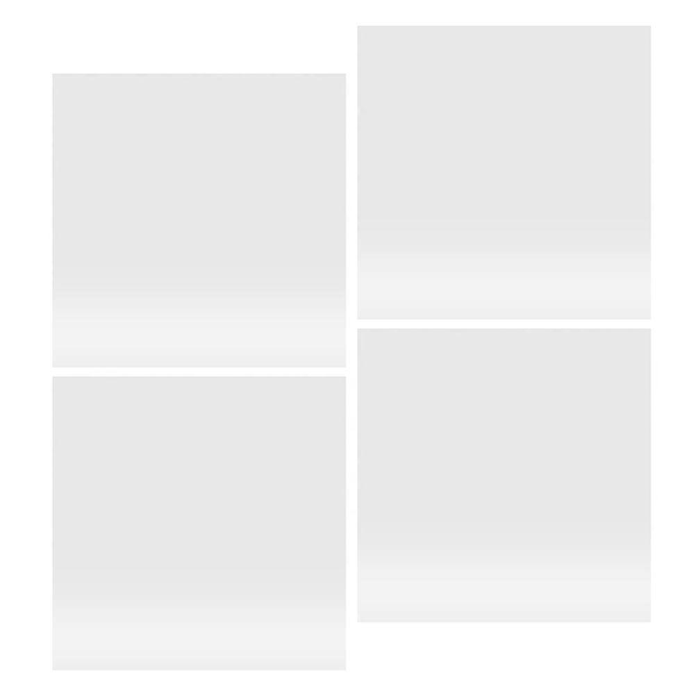 Bathroom Mirror Decals Square Mirror Tiles Adhesive Interior Designers 4Pcs