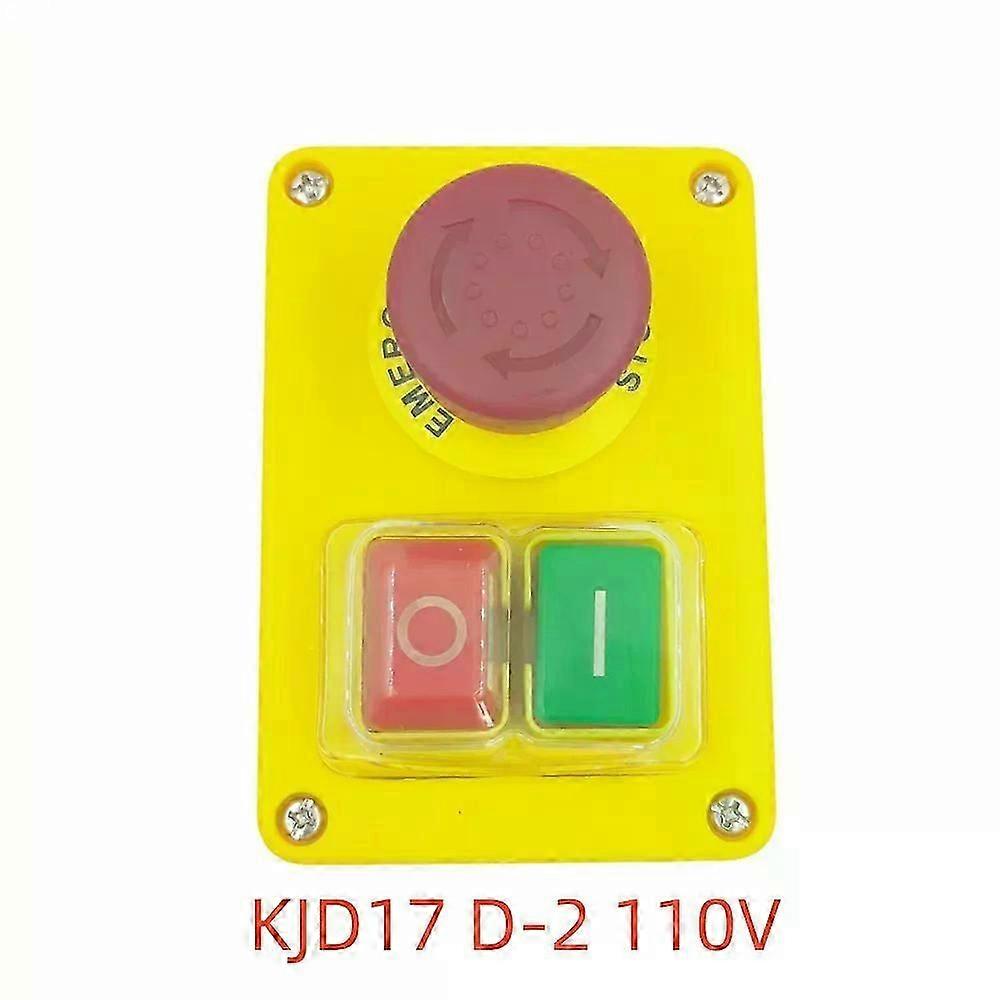 KJD17D-2 250V 16A Electromagnetic Push Button Switch Emergency stop Switches Fit For Electric Tools and Machine Tool Equipment