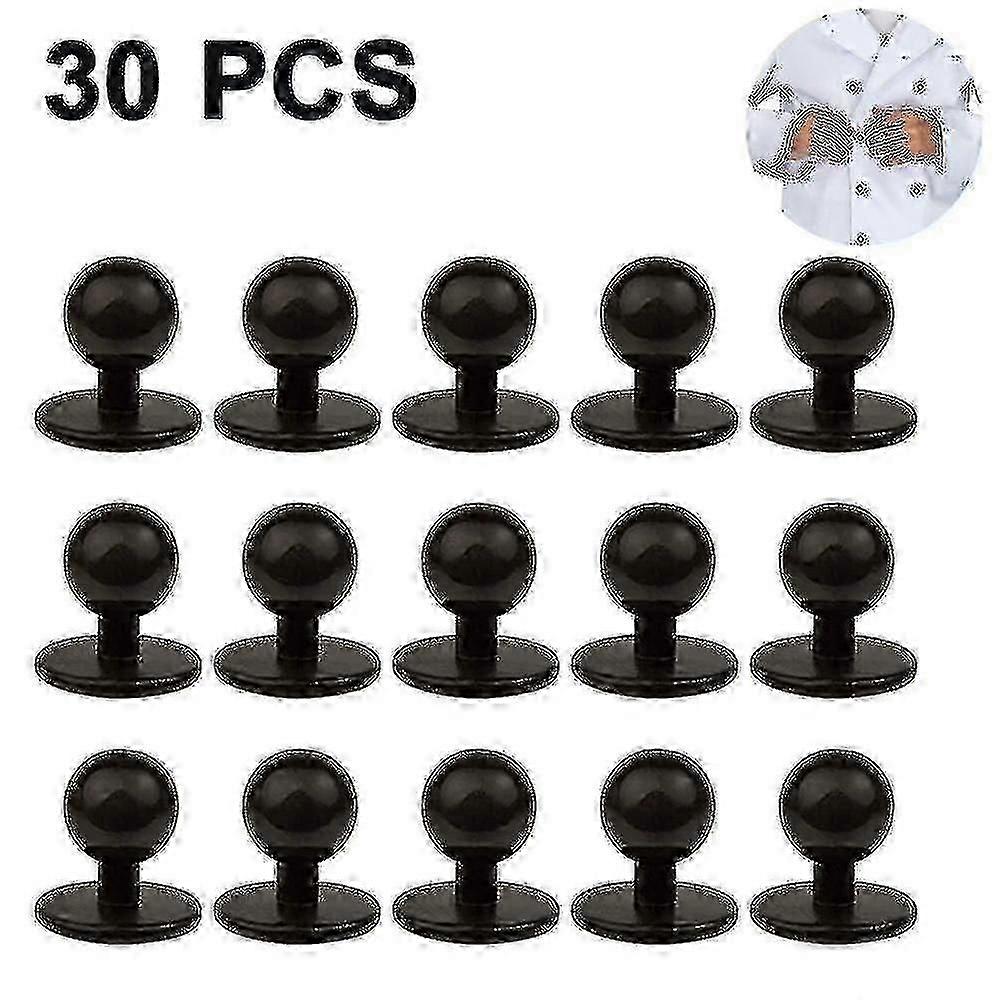 30 Pcs Plastic Ball Chef's Jacket Buttons