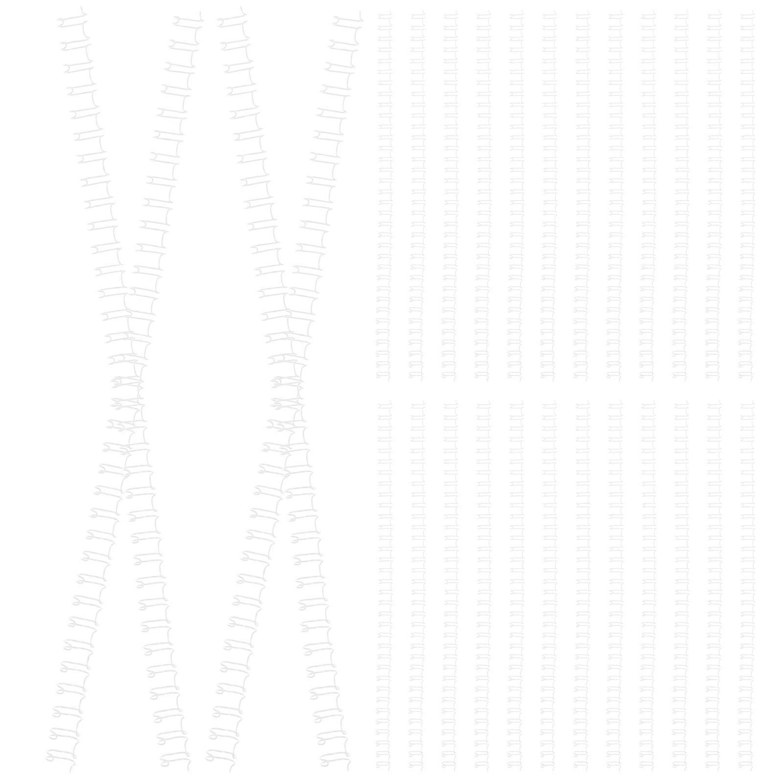 Loose Leaf Binder Rings Binding Coils 29.7X1.2CM Double Loop For Personal Organizer Teachers 100Pcs