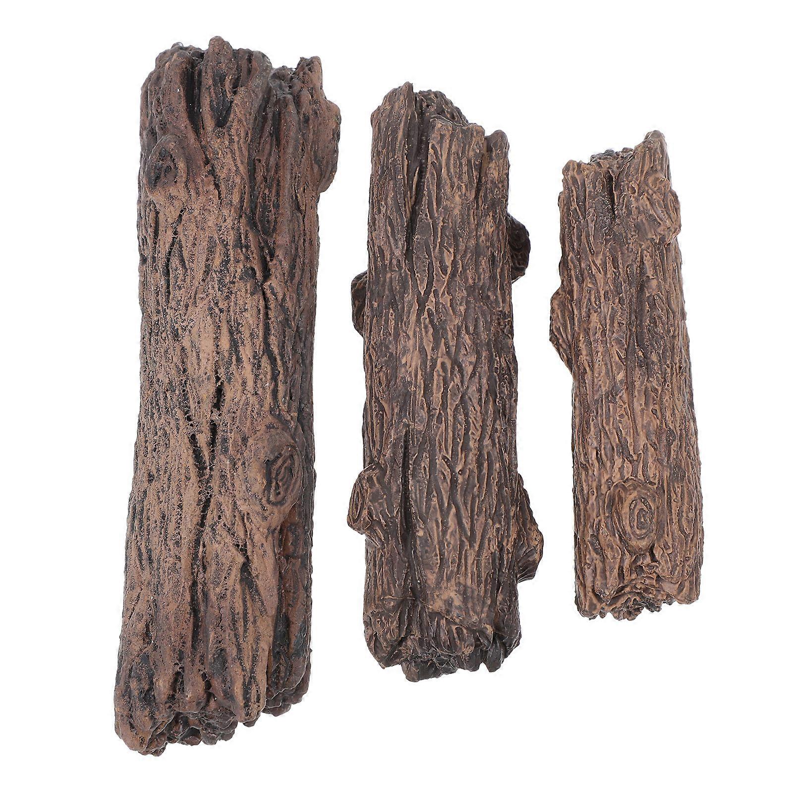 Tree Stump Table Decor Branch Model Miniature Ornament 6Pcs