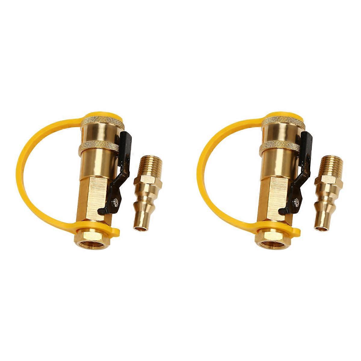 1/4 Inch Rv Propane Quick Connect Adapter Kit -Valve & Full Flow Plug