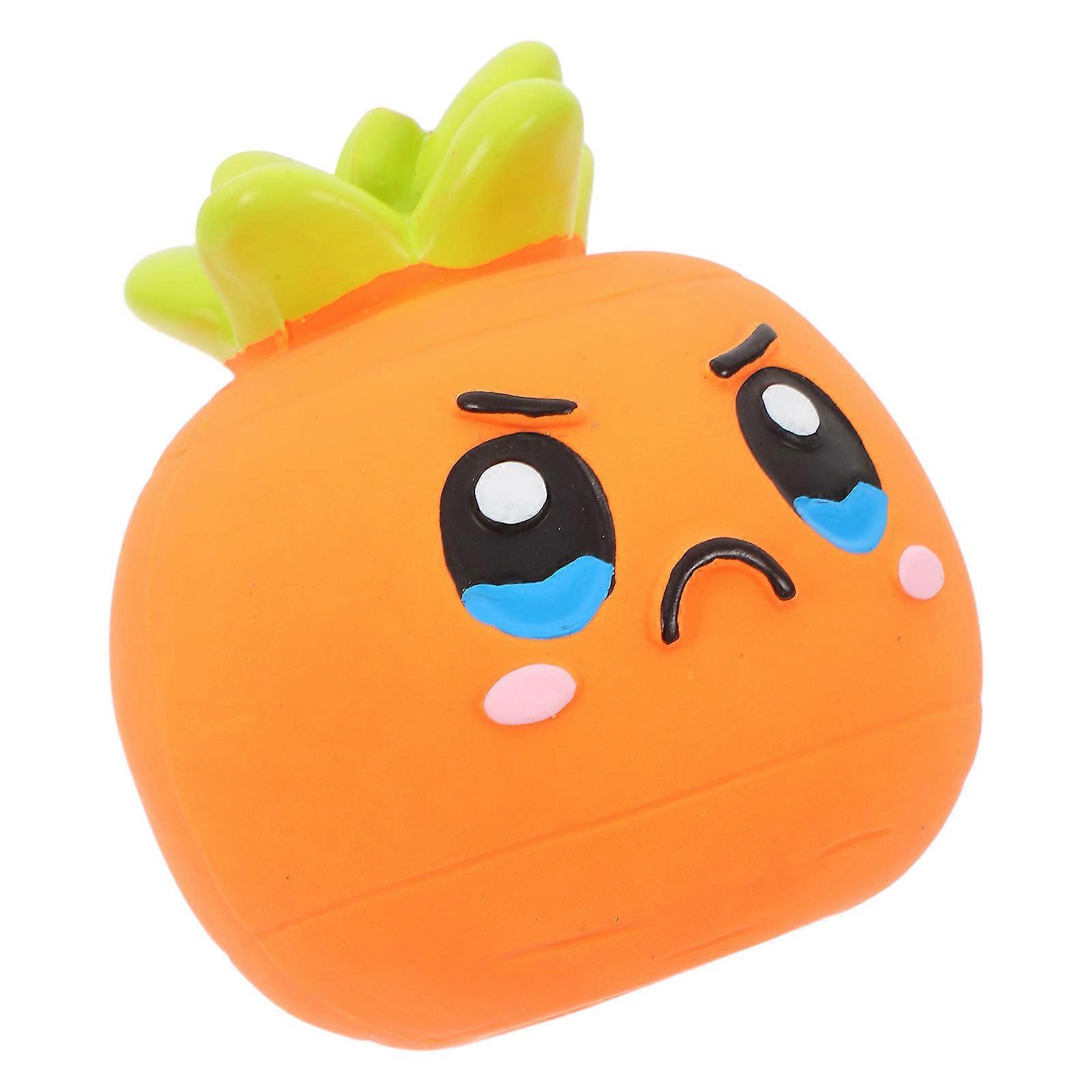 Pet Squeaky Toy Interactive Carrot Shape Chew Toy for Small Dogs and Cats 1Set