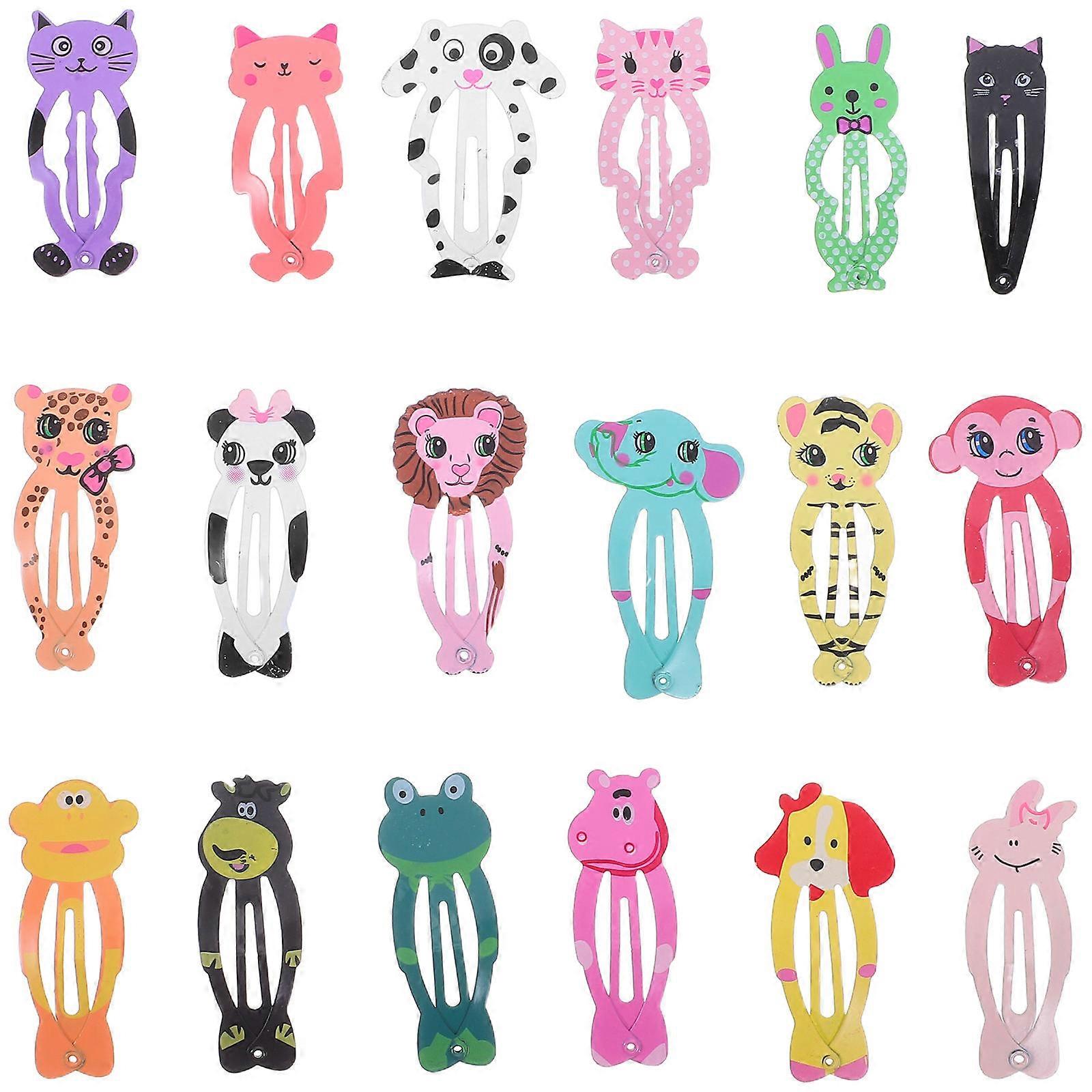 Toddler Hair Clip Rectangular Barrette Sets Kids Party Use Metal Material 5 x 2 x 0.5cm 18Pcs