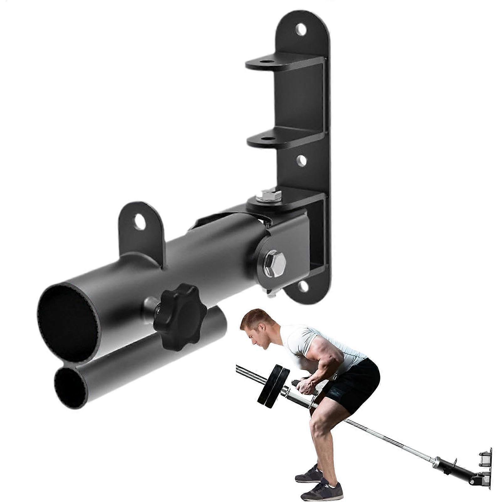 Barbell Rowing Attachment, Tbar Rowing Attachment, Barbell Square Rack Base for Wall Mounting