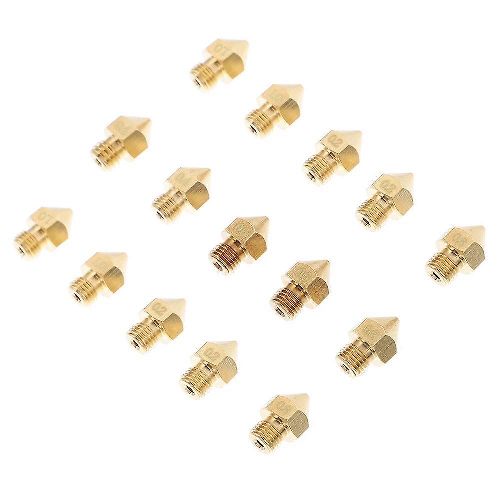Integrated Nozzle Professional 3D Printer Nozzle Adapter For 3D Printing 15Pcs
