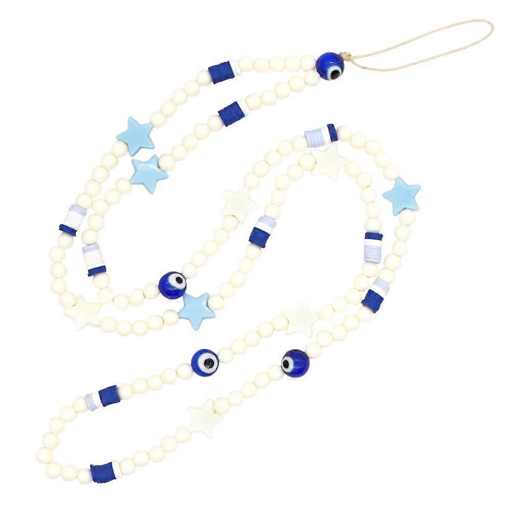 Colorful DIY Phone Hanging Chain with Polymer Beads Strap and Fixing Rope for Easy Installation – Unique Custom Phone Decoration Accessory