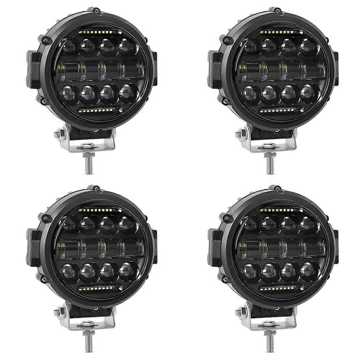Round LED Work Light, 60W Flood Spot Combo Beam Light for Truck SUV