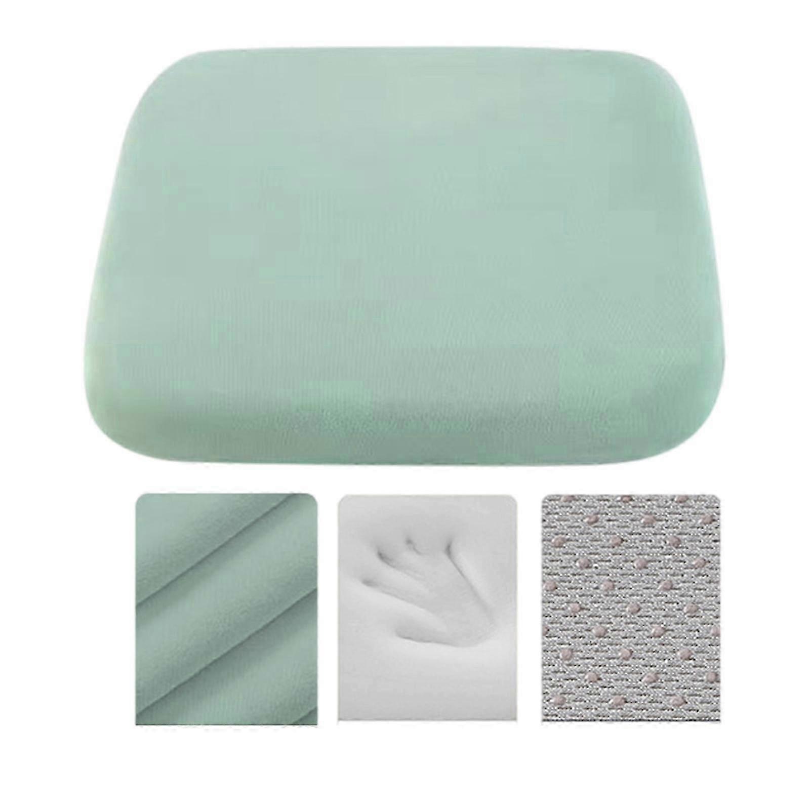 Soft Memory Foam Chair Pad, Nonslip Seats Cushions For Desk Chairs And Vehicles, Eases Lower Back Fatigue Sky Blue