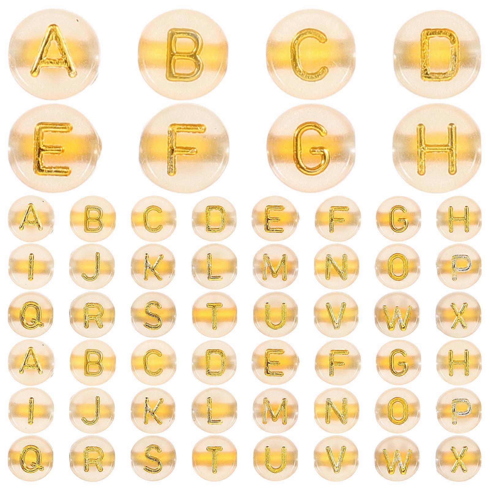 Small Beads for Crafting Mini Letters Beads Craft Projects 0.6x0.6cm Acrylic 200Pcs