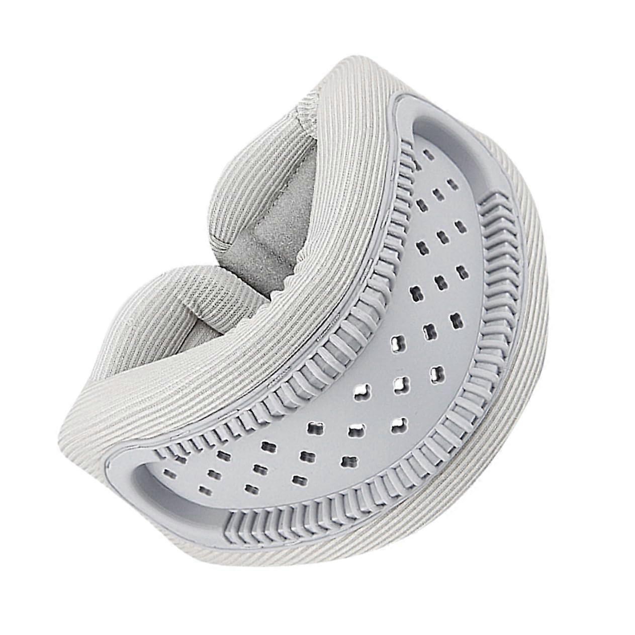 Ergonomic Neck Support Collar for Home and Office, Soft Cervical Spine Support Bandage in Grey, Compact Design for Comfort.