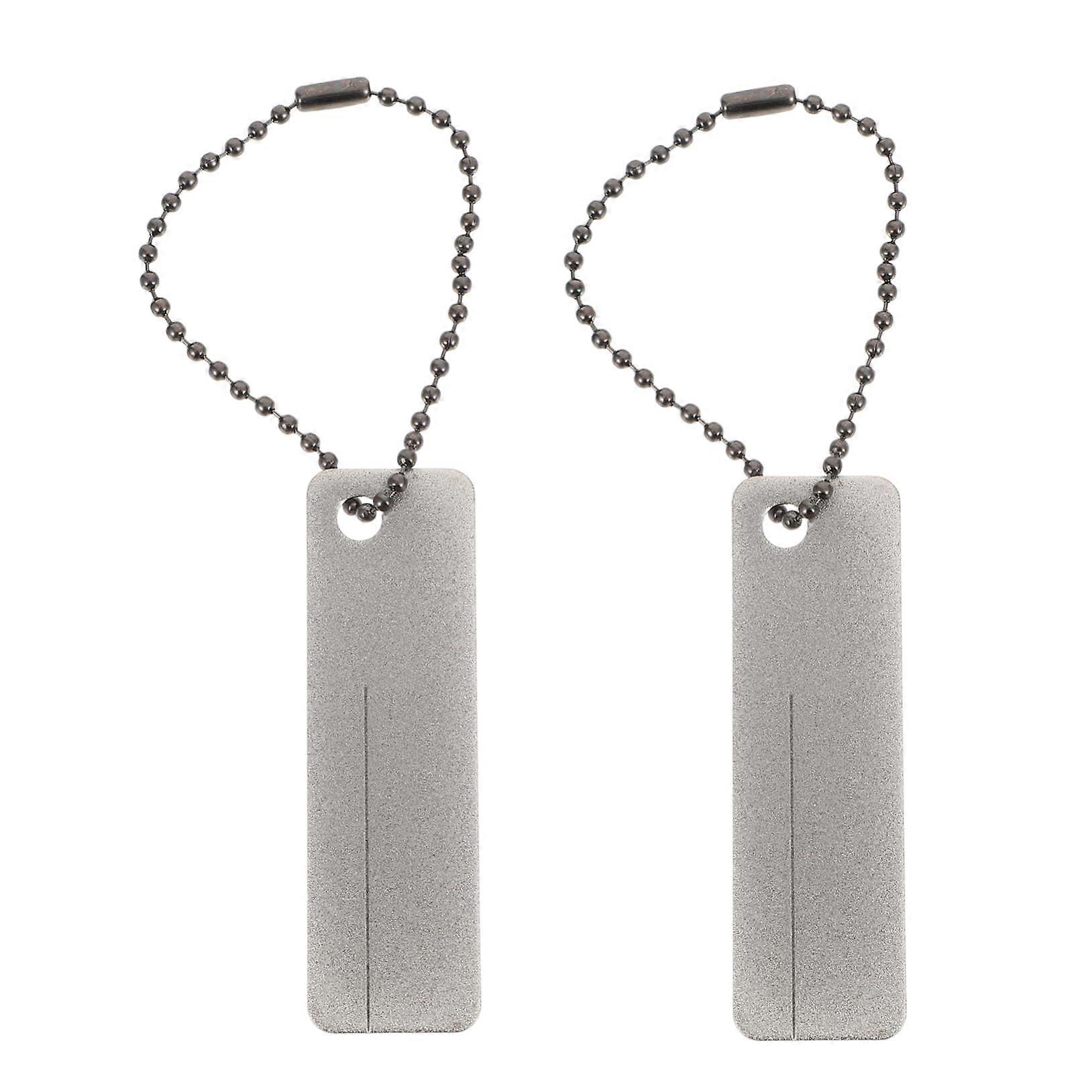 2 Pieces Whetstone Sharpener  Grinding Stone for Outdoor, Stone Sharpening, Knife Sharpener, Grinding Stone for Sharpening Machines, Diamond, Silver