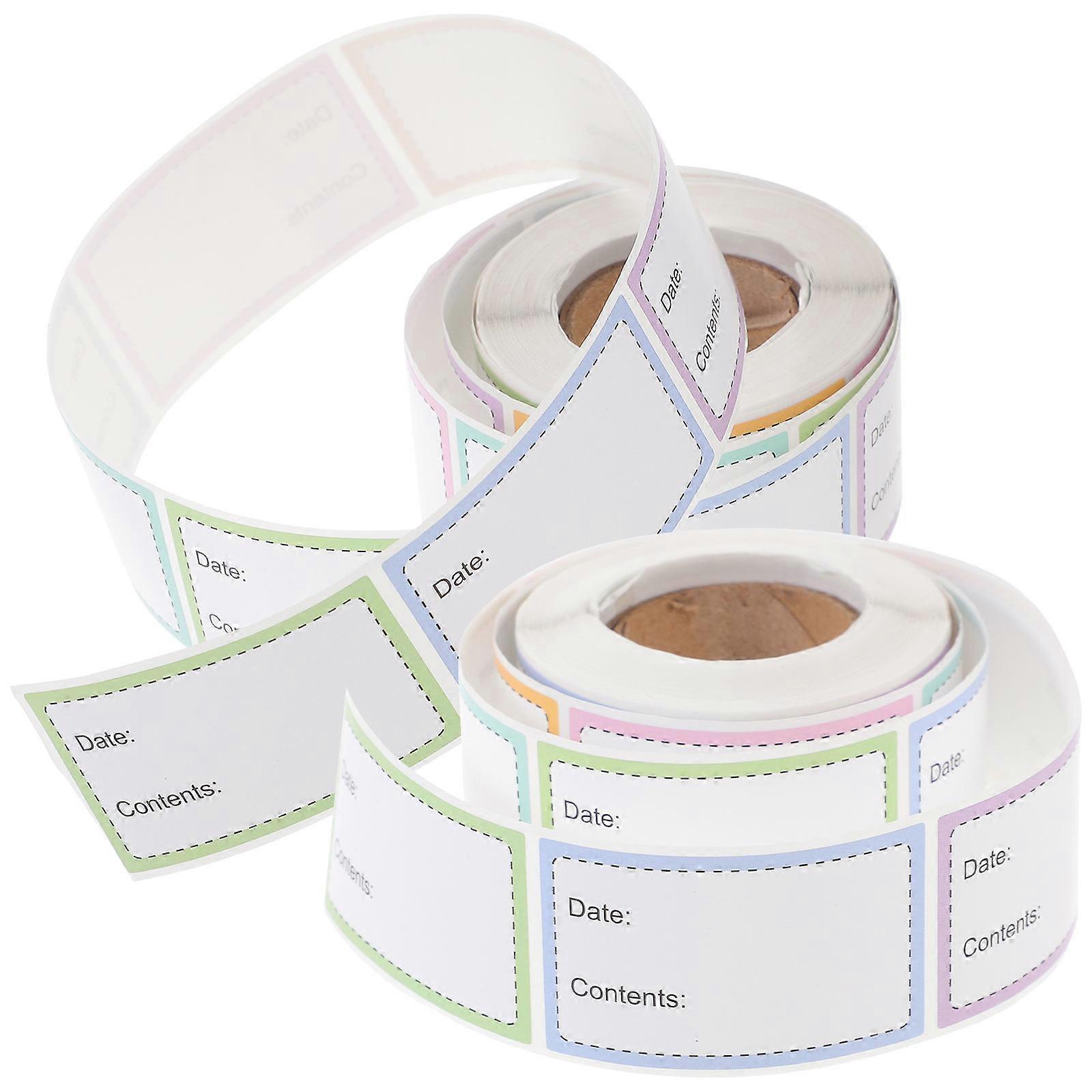 Removable Food Container Labels Stickers Office Files Refrigerator Food Preservation Write Remarks 250Pcs Each Roll