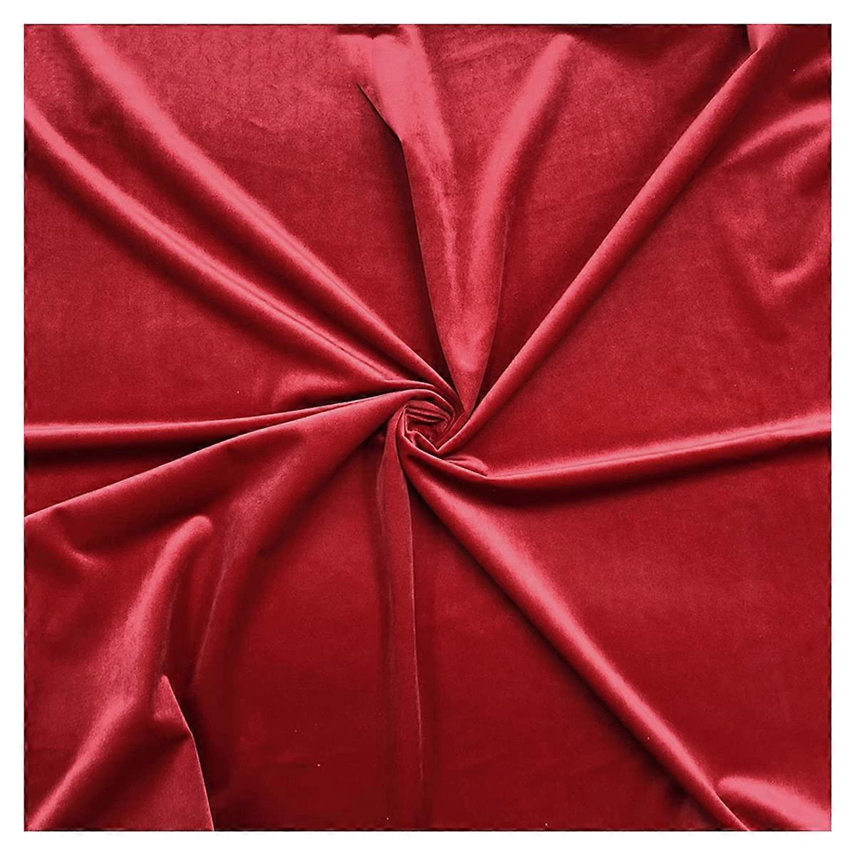 Samtstoff, Fleecestoff, Roter, PolyesterPolsterstoff, 145 cm breit, for Nähen, Basteln, Dekorationen (Style 18,2m) 2m Style 18