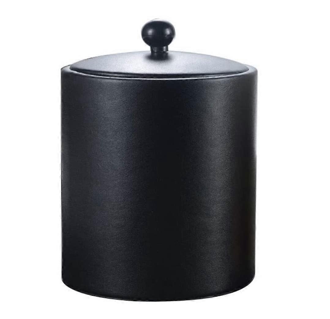 Ice cube container, Leather Bronzing Ice Bucket Stainless Steel Inner Tank Bucket With Lid And Filter Freezer Ice Barrel Bottle Cooler (B) 1.3L B