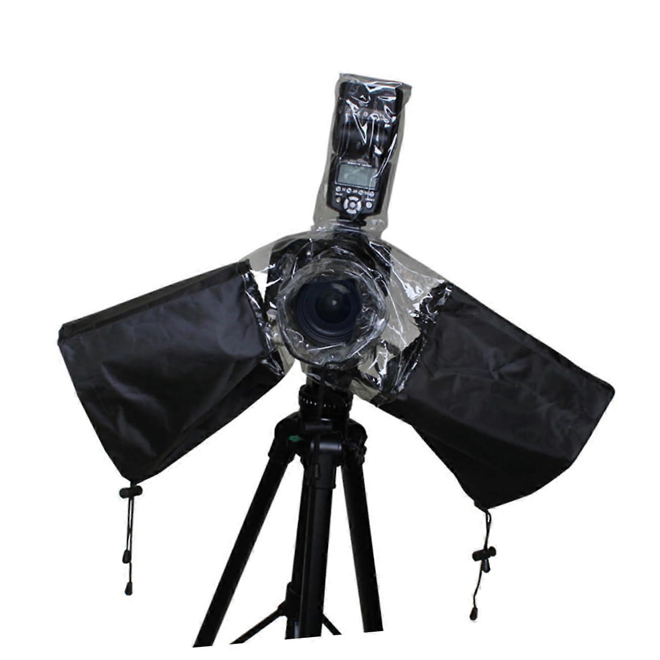 Camera Rain Cover Waterproof Protective Case with Drawstring for Monitor, Doorbell, and Lens - Black Gazebo Shield