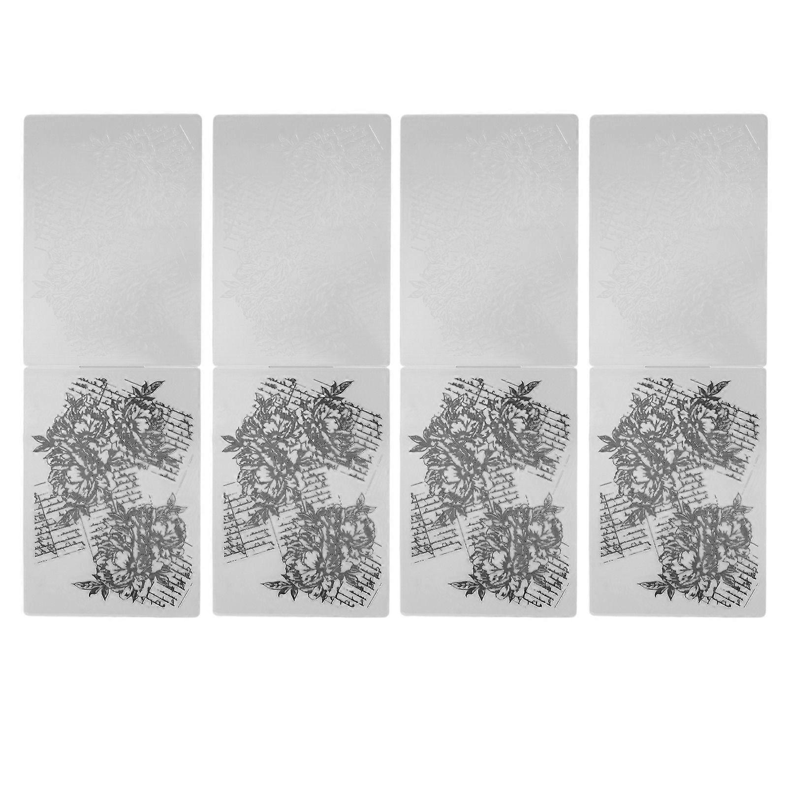 2025 siste modell 4 stk pregemapper flerbruks DIY blomstermønster