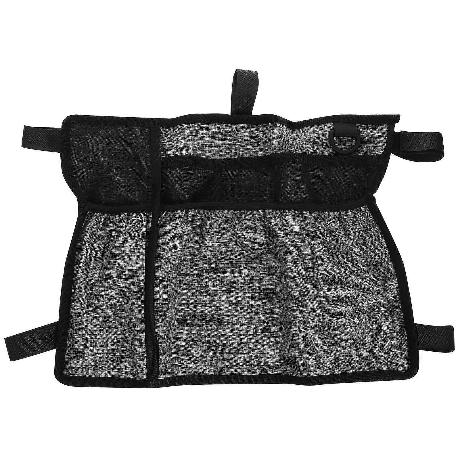 Oxford Cloth Walker Side Bag with Straps for Wheelchair & Scooter – Storage Pouch with Cup Holder for Adult Folding Rollators – Organizer for Elderly