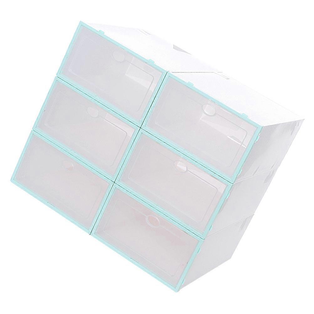 Sneaker Storage Rectangular Shoes Box Small Spaces Pp Material 6Pcs