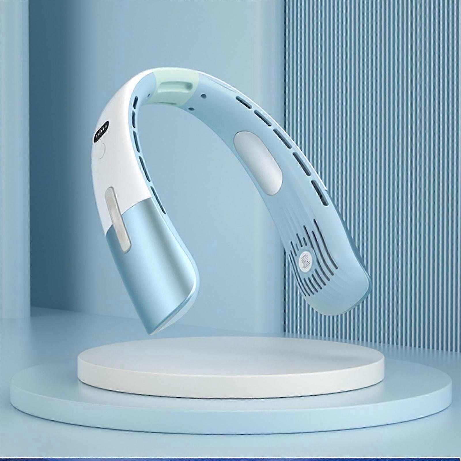 ポータブルネックファン、5スピード3000mAhブレードレスネックファン充電式、360CoolingウェアラブルUSBパーソナルファン