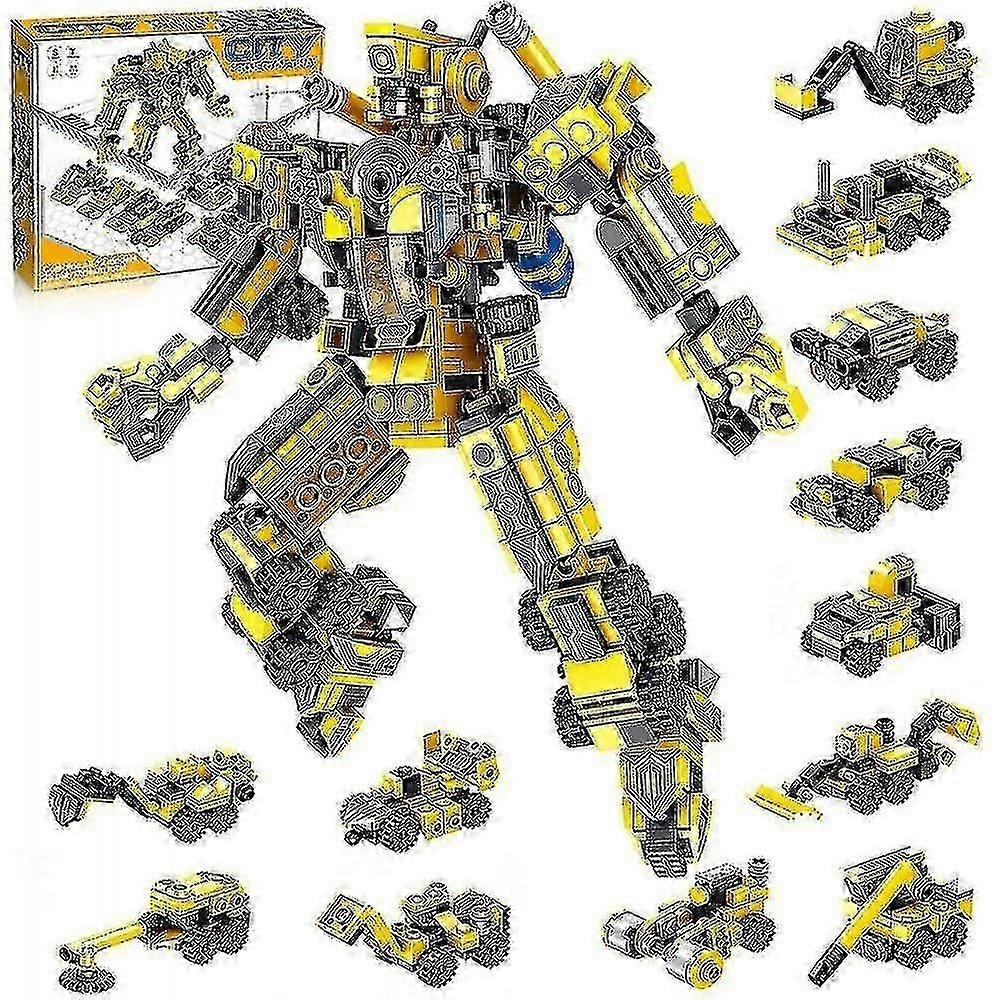 Roboter Bausteine Kinderbau Spielzeug Engineering Transformatoren Roboter Kindergeschenk