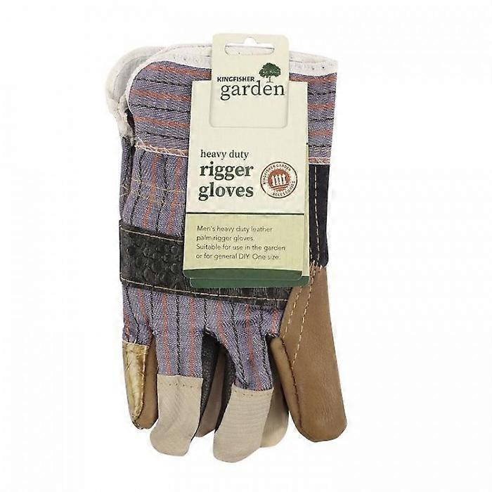 Kingfisher Mens Heavy Duty Läder Palm Rigger Handskar