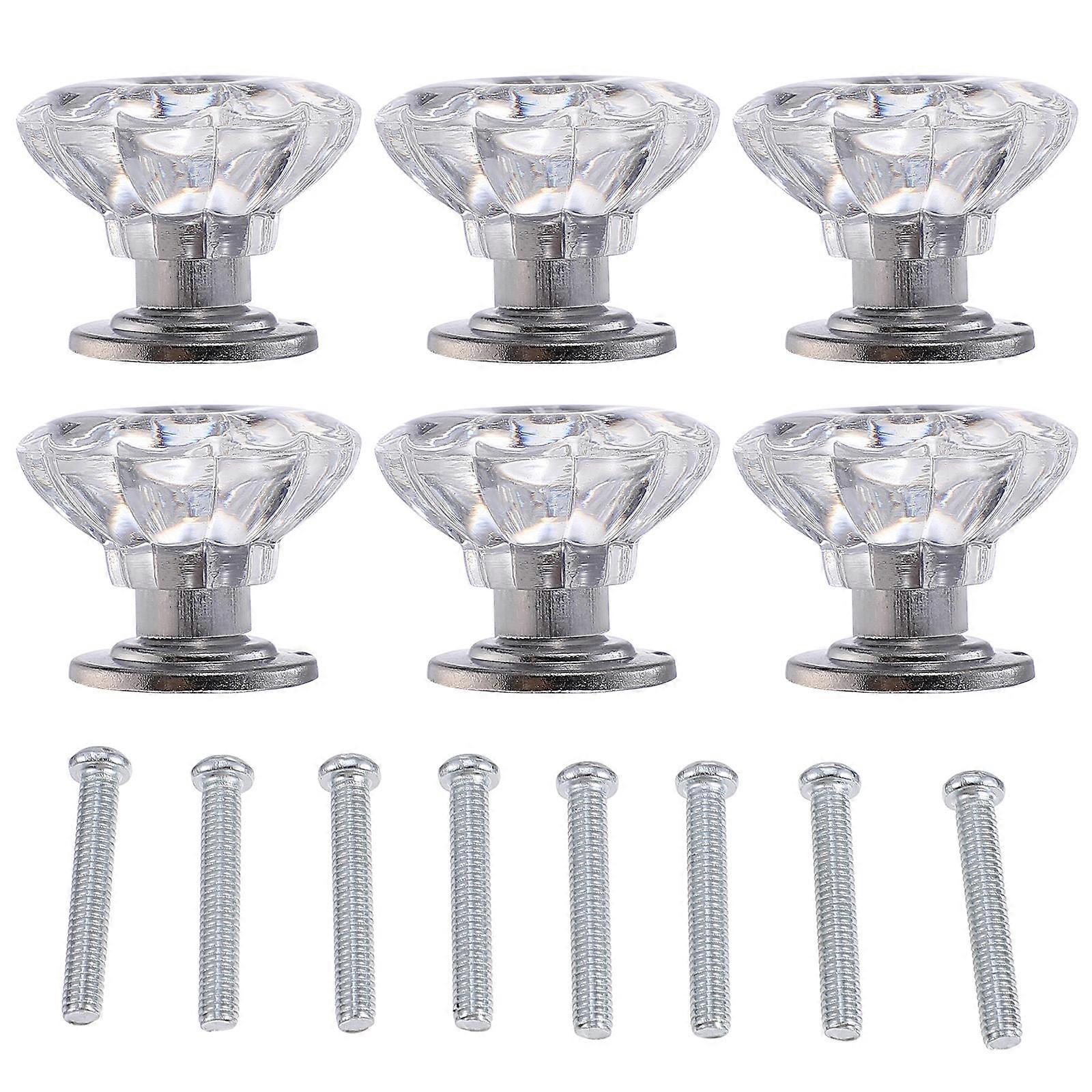 6pcs Stylish Replacement Handles for Bedside Cabinets – Durable, Decorative Design, Easy Installation for Home Furniture