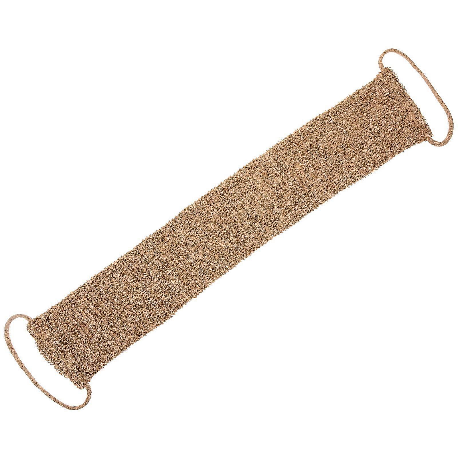 1pc Linen Bath Towel Rub Back Rubbing Towel Scrubber Back Scrub Long Strip Shower Towel Random Style