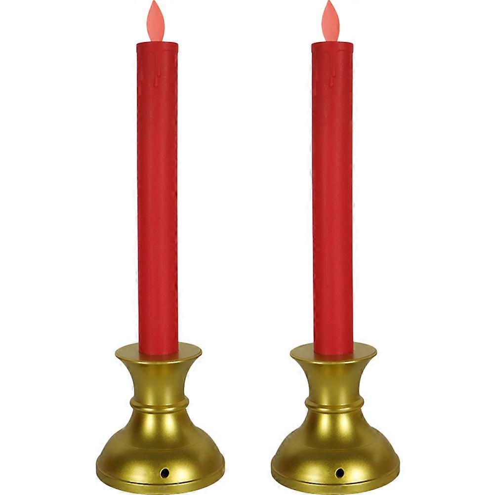Here's a refined and professional product description for your **2pcs USB Rechargeable LED Candle Lights Flameless Decorative Centerpiece**: