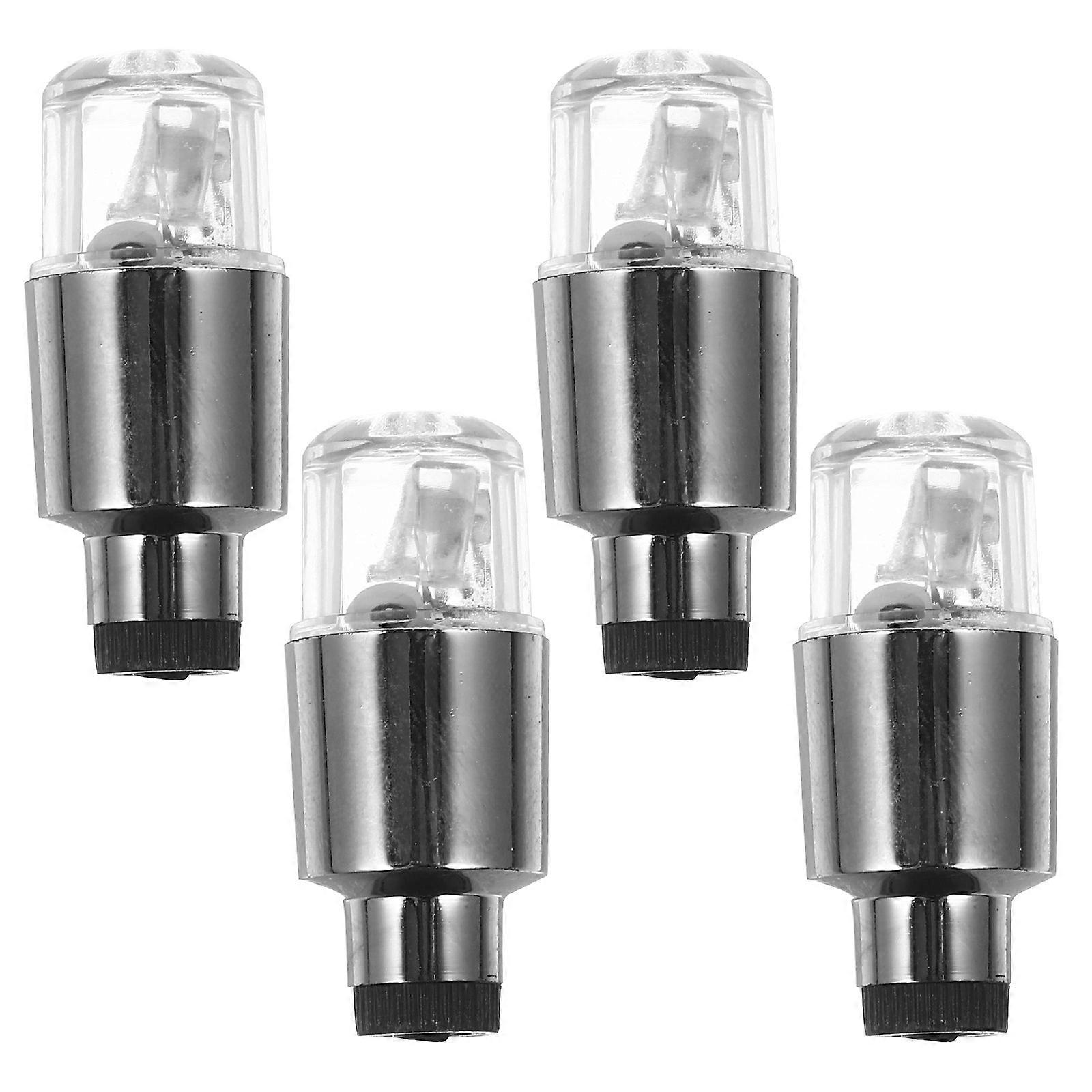 4PCS Colorful Tire Valve Stem Caps for Cars – Motion Activated Wheel Lights Enhancing Night Visibility and Style