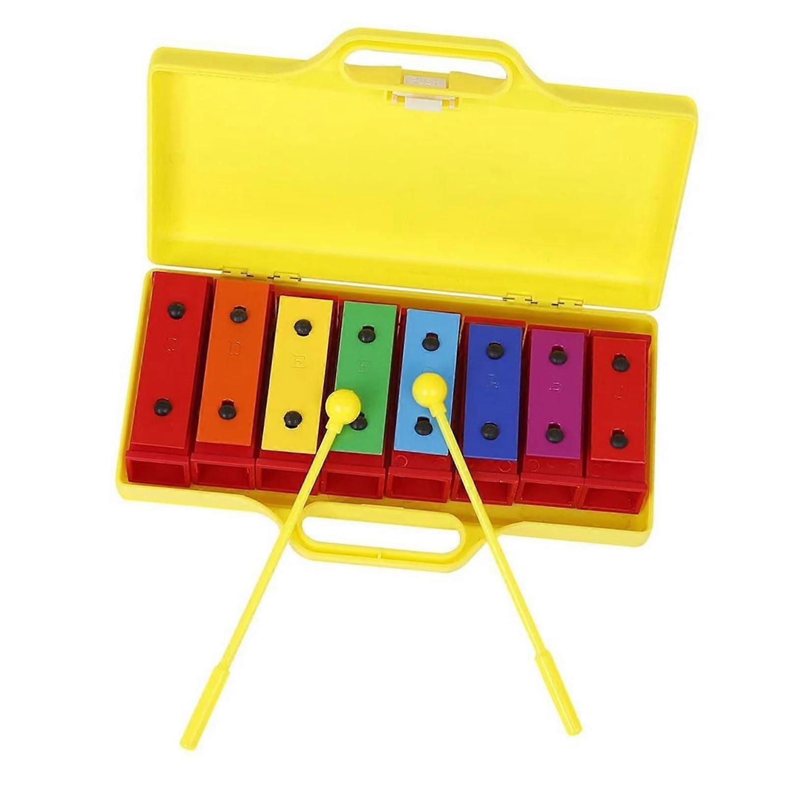 8Note Xylophone Handbell Colorful Percussion Beginner Instrument with Sound