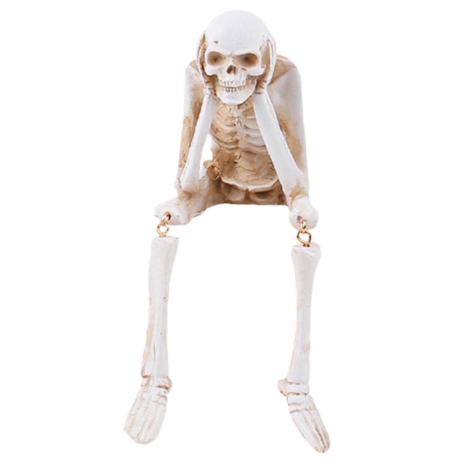 Skeleton, Skull Ornament – Crafted from Synthetic Resin for Holiday Decor