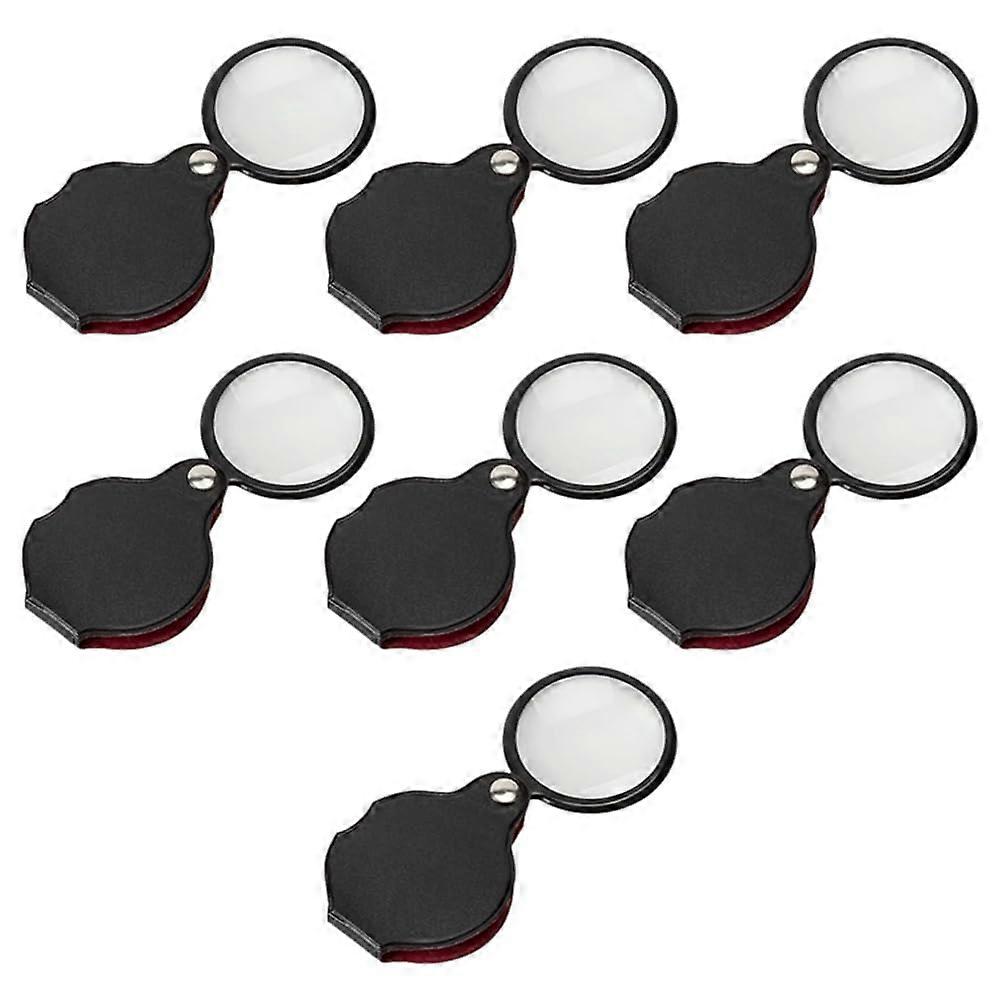 50 mm Folding Magnifying Glass 10-Pack for Reading Books, Inspecting Electronics, and Examining Jewelry