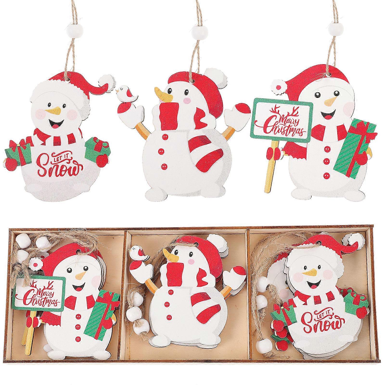 الحلي اليدوية قلادة الديكور المعلقات عيد الميلاد شجرة عيد الميلاد الحلي مربع الشكل 7.8x7.6cm معلقة الديكور 9 قطع