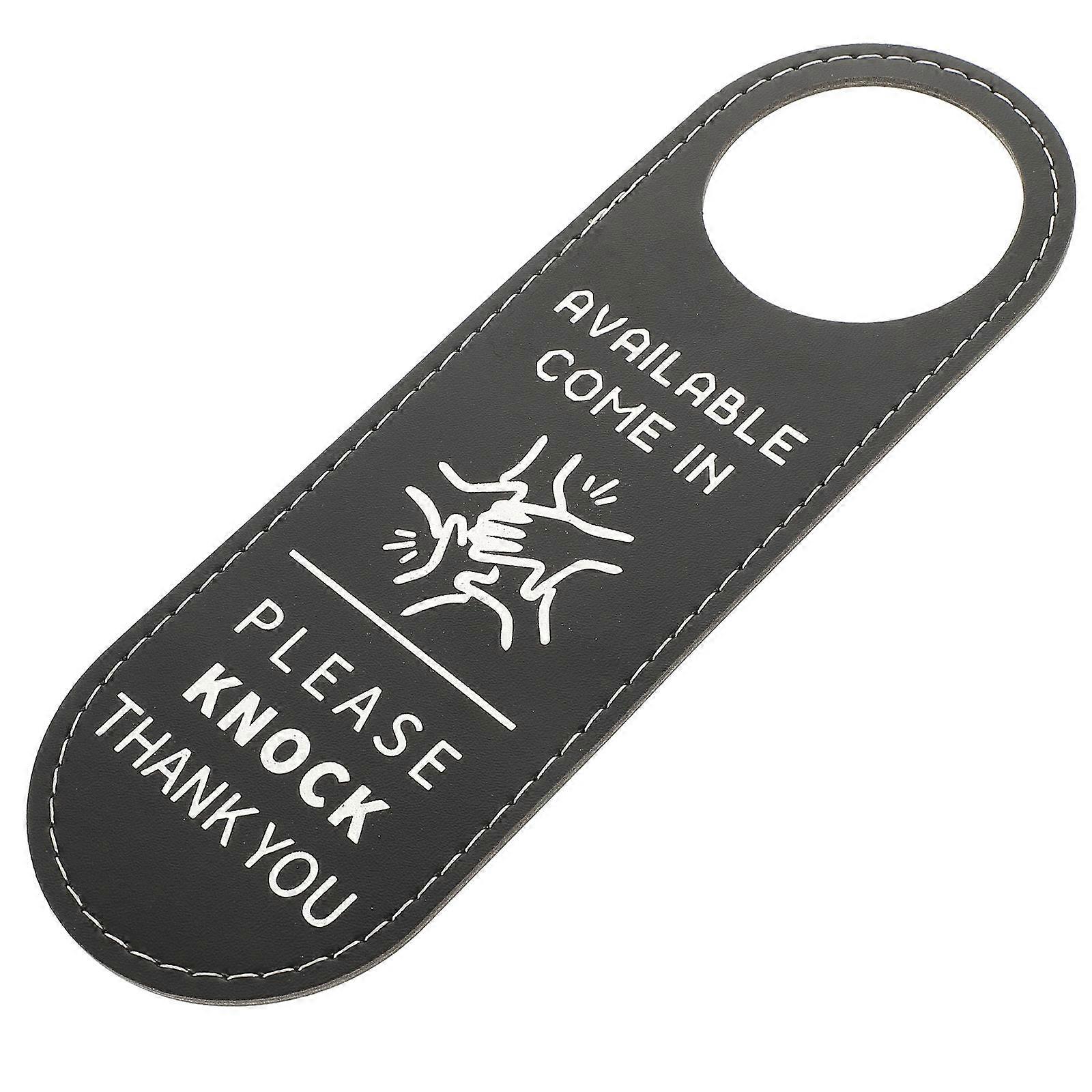 Office Door Hanger Sign For Business Meetings Do Not Disturb Rectangular Shape Leather Material 24X8X0.3CM 1Pcs