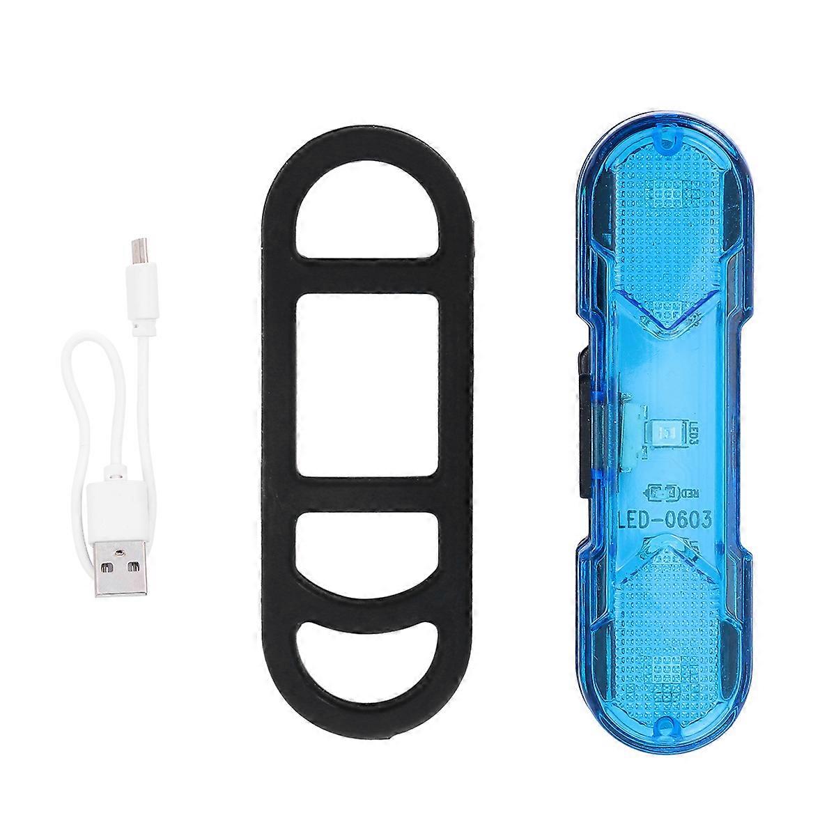 Bike Rear Safety Light with 4 Modes USB Rechargeable Waterproof for Night Bike Use Blue