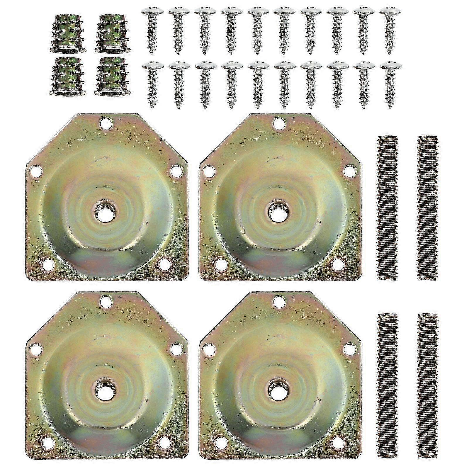 4 Pcs Heavy Duty L Brackets for Table Leg Attachment - Furniture Leg Fixator & Connection Board Repair Hardware