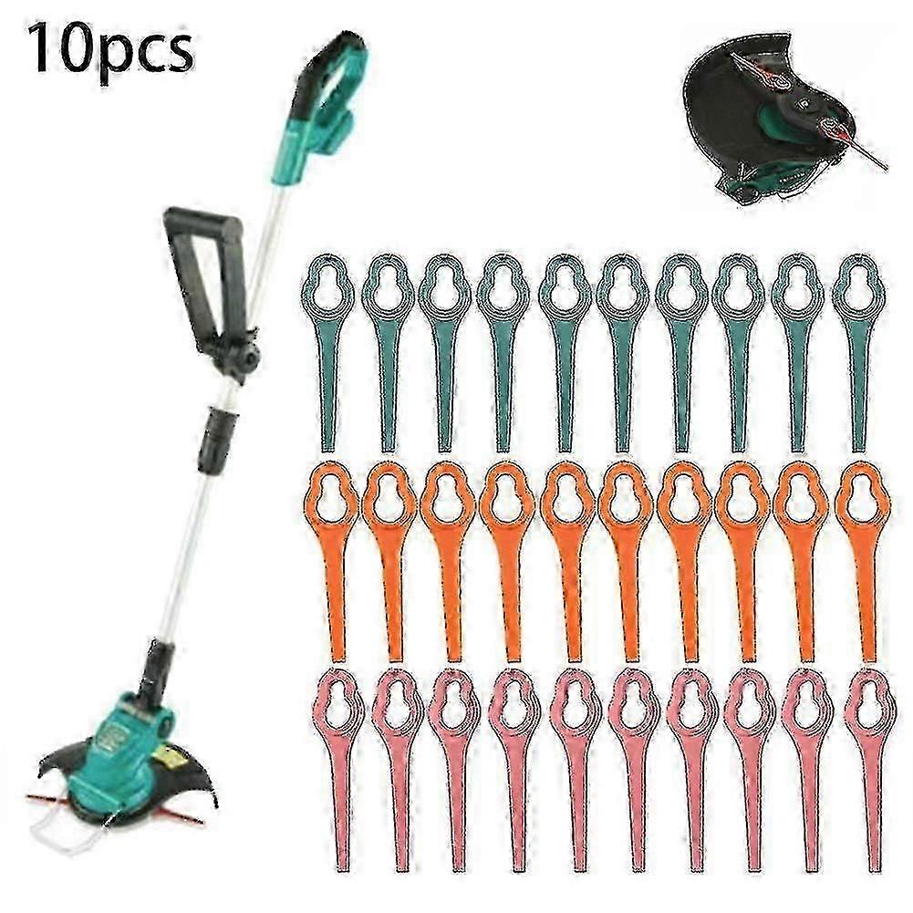 10pcs για Aldi Ferrex Far 20-1 20V/40V Cordless Grass Strimmer Πλαστικές Λεπίδες για Ασύρματο Γρασίδι Tr