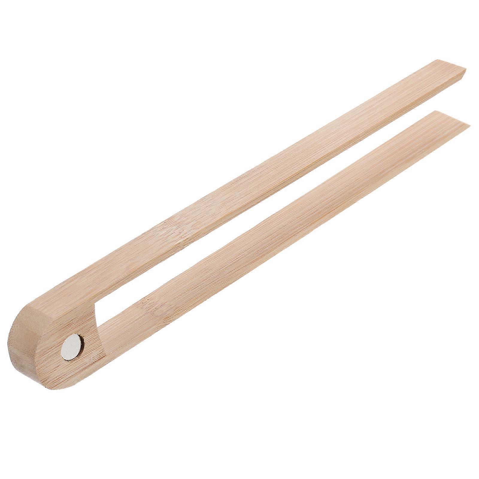 Bamboo Toaster Tongs for Food Use and Lightweight Perfect for Kitchen Tasks Beige