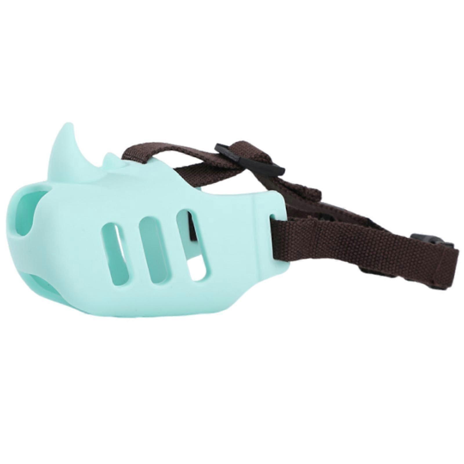 Dog Mouth Guard for Medium Large Secure Biting Proof Chewing Proof Adjustable Dog Muzzle sky blue XL