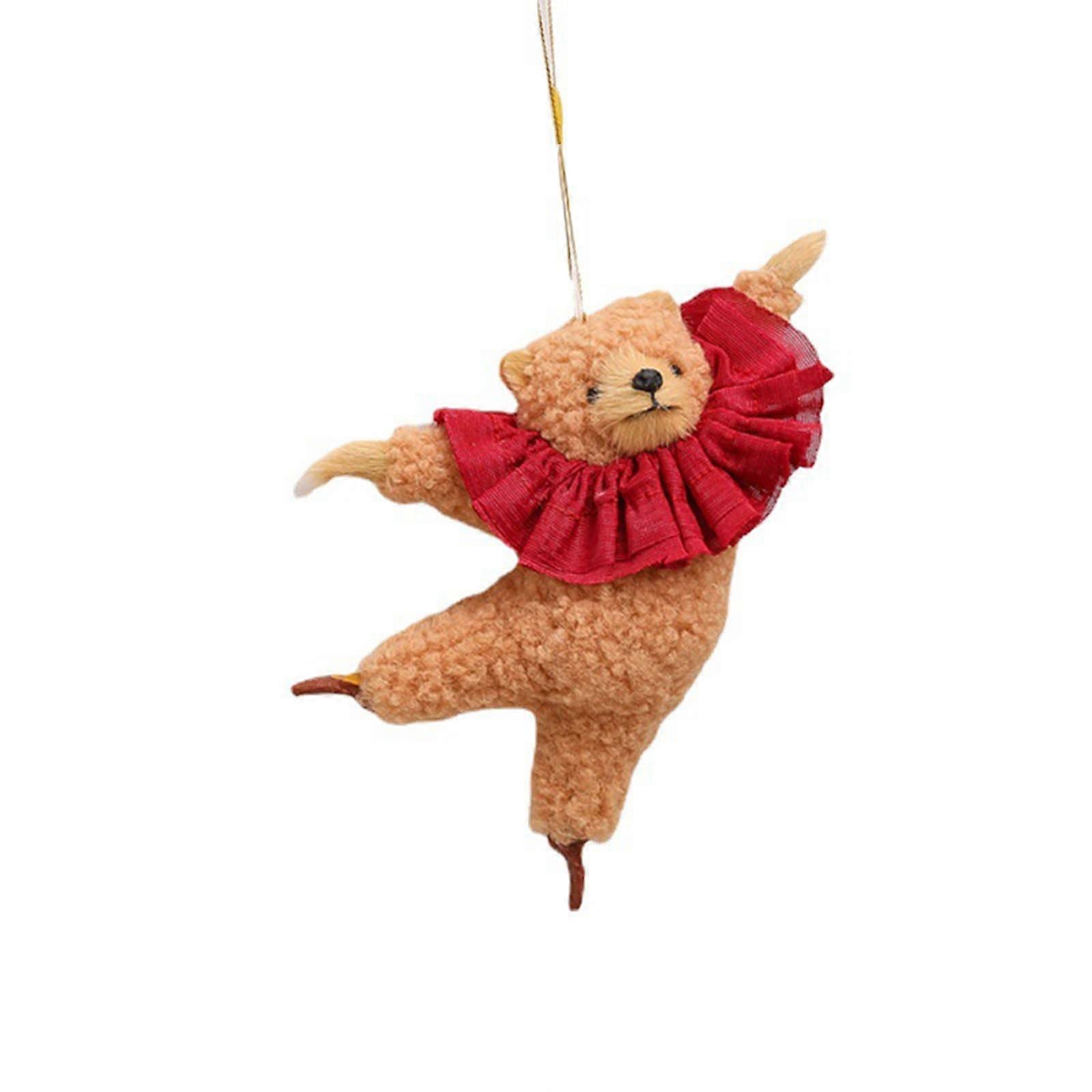 Creative Ballet Bear Car Charming Space Pendant Car Decoration Bag Charm Plush Suitable for Car Bag