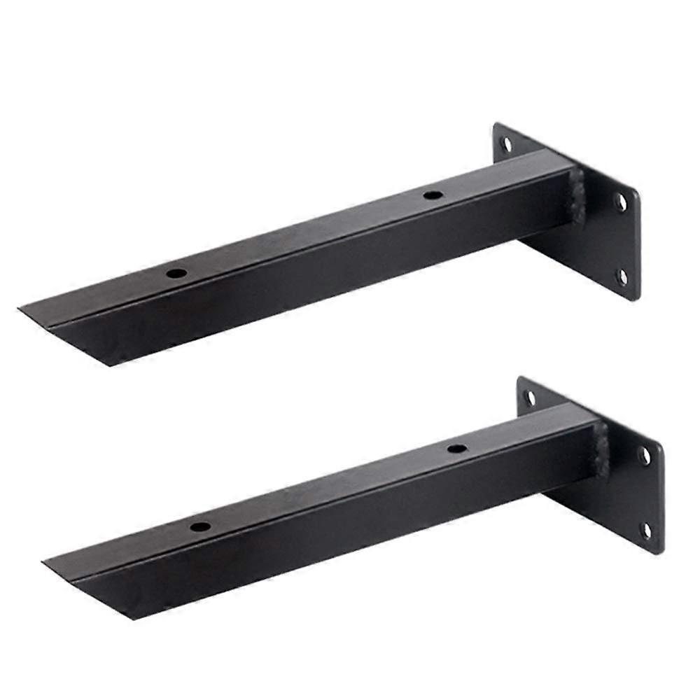 Industrial metal shelf bracket, floating, hidden, for DIY, wallmounted, 35 cm 30 cm
