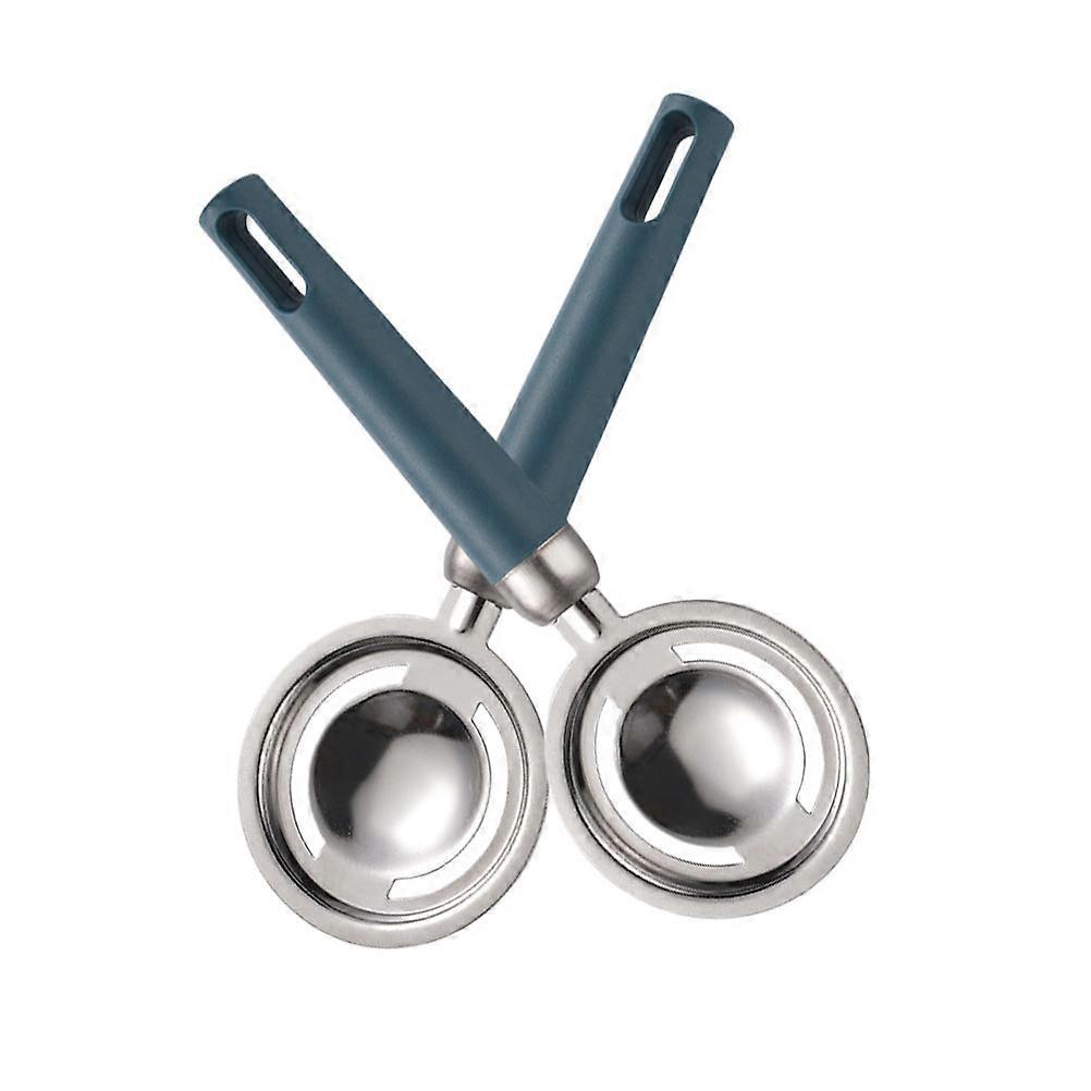 Skyblue Egg Separators with Double Leakage Groove Design for Kitchen Use Made of PP and Stainless Steel 2Pcs