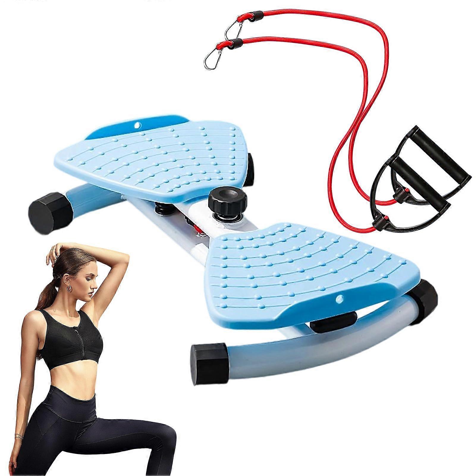 Twist Board for Movement, Waist Torsion Machine, AB Exercise Equipment – Multifunctional Silent Exercise Mat with Resistance Bands for Home, Blue