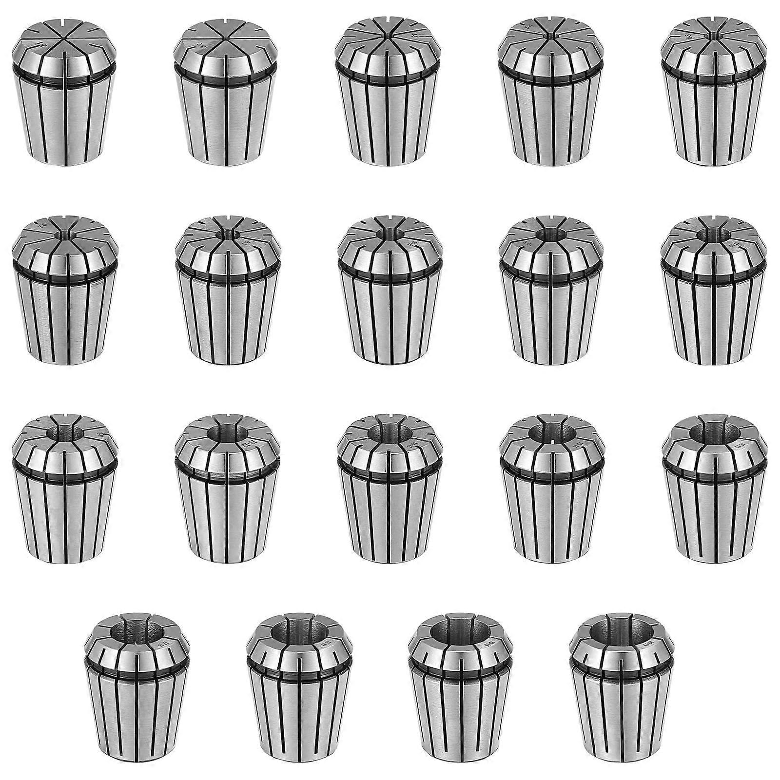 19PCS ER32 Precision Spring Collet Set for CNC Workpiece Engraving and Milling Lathe Tool 2mm20mm