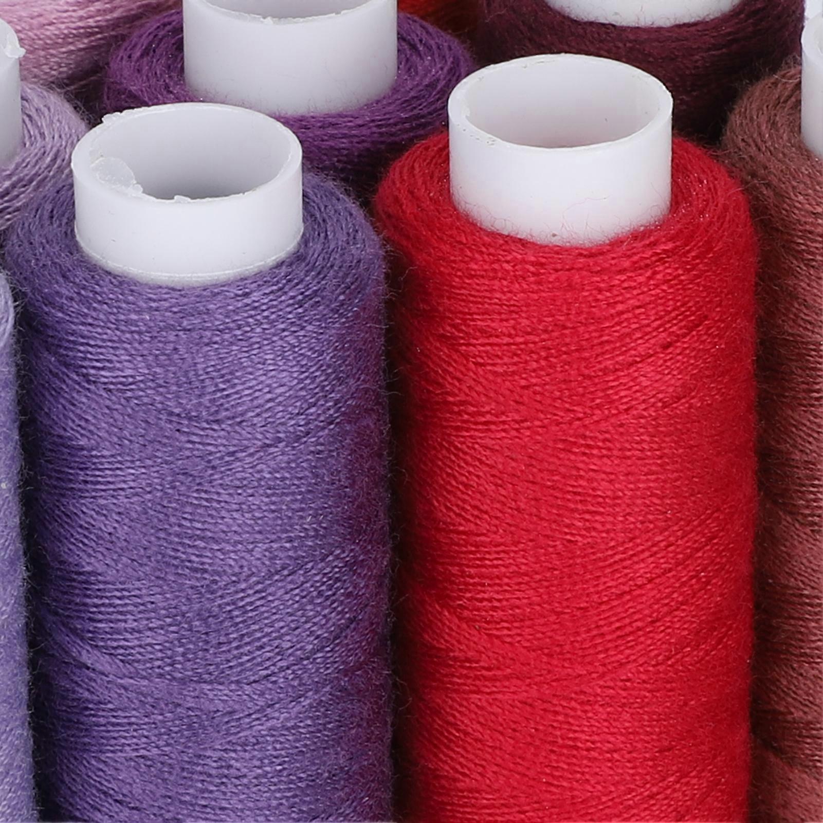 60Pcs DIY Sewing Thread Set Small Roll Apparel Needlework Color Threads 250 Yards