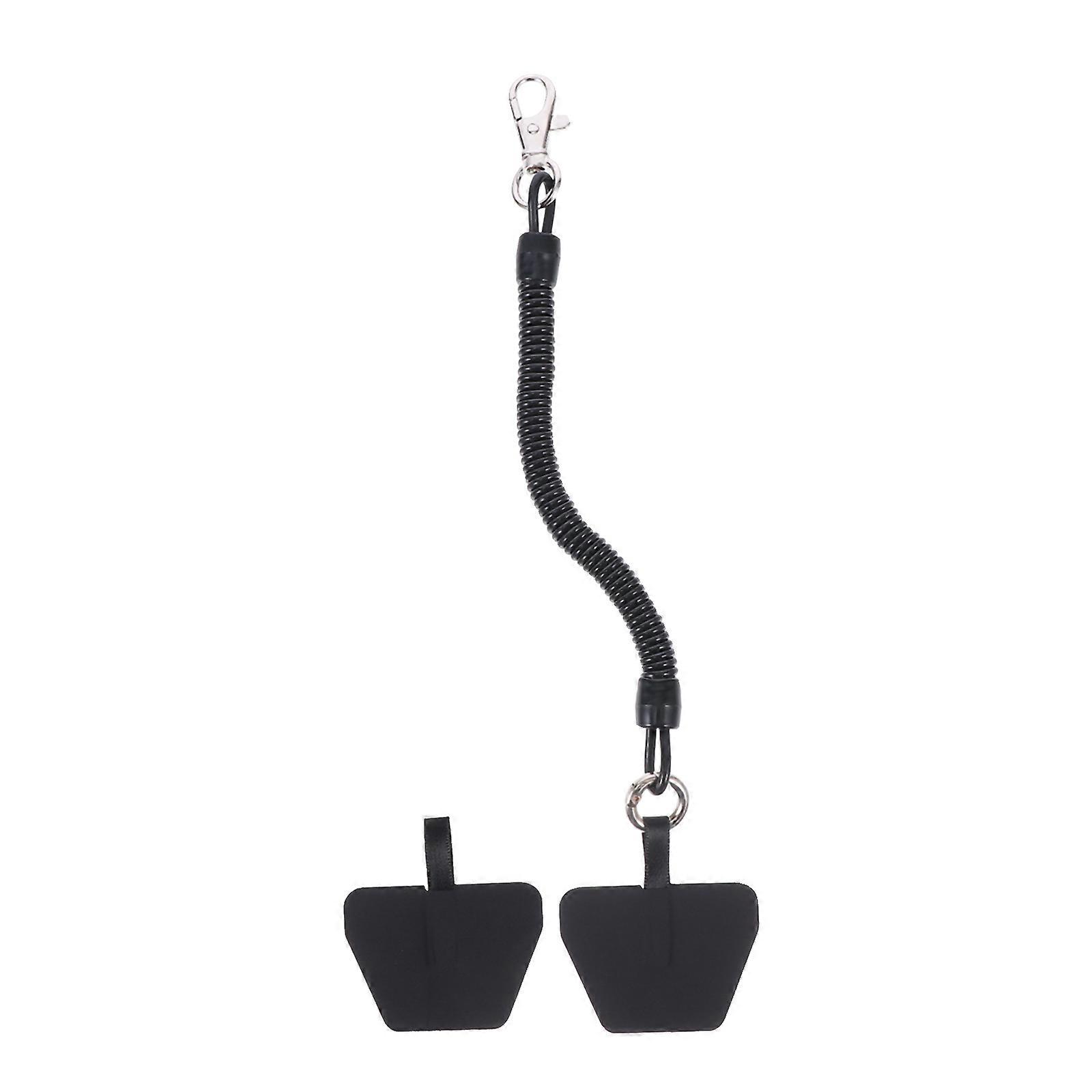 Phone Lanyard Tether Elastic Coiled Strap for Smartphone with Tab